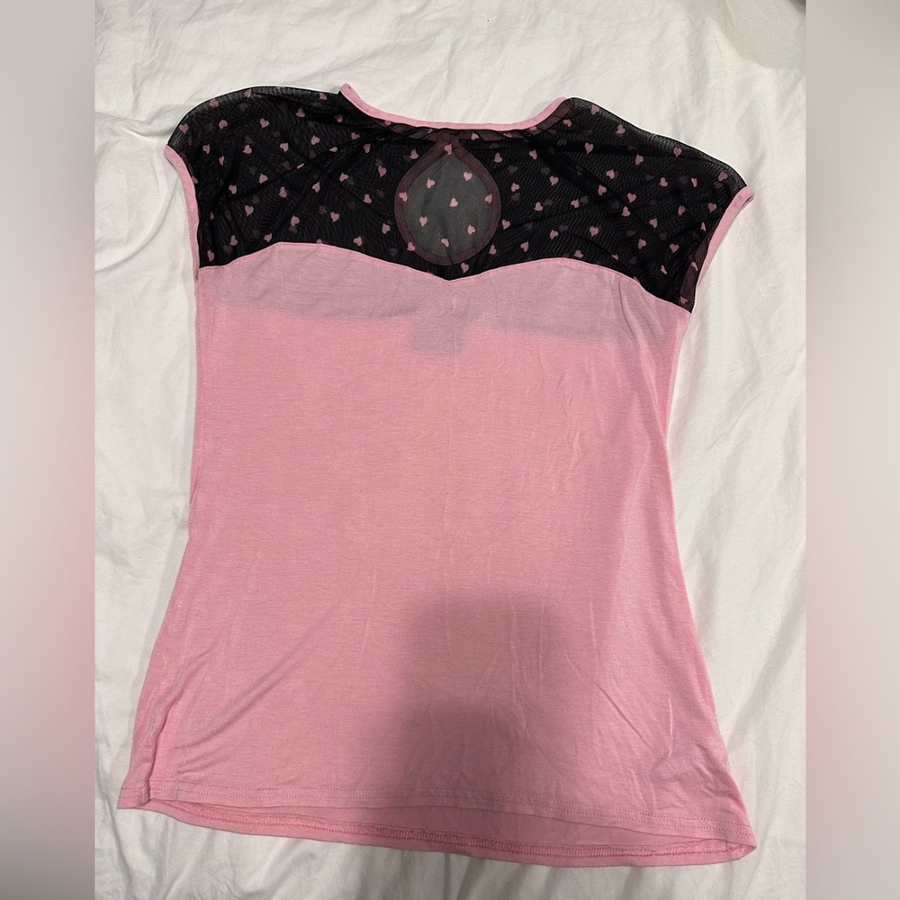 Cute pink rockabilly top